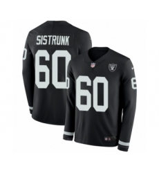Men's Nike Oakland Raiders #60 Otis Sistrunk Limited Black Therma Long Sleeve NFL Jersey