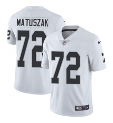 Youth Nike Oakland Raiders #72 John Matuszak White Vapor Untouchable Limited Player NFL Jersey