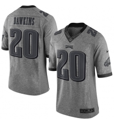 Men's Nike Philadelphia Eagles #20 Brian Dawkins Limited Gray Gridiron NFL Jersey