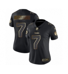 Women's Pittsburgh Steelers #7 Ben Roethlisberger Black Gold Vapor Untouchable Limited Player Football Jerse
