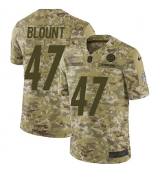 Youth Nike Pittsburgh Steelers #47 Mel Blount Limited Camo 2018 Salute to Service NFL Jersey