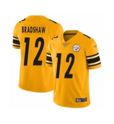 Men's Pittsburgh Steelers #12 Terry Bradshaw Limited Gold Inverted Legend Football Jersey