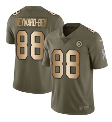 Men's Nike Pittsburgh Steelers #88 Darrius Heyward-Bey Limited Olive/Gold 2017 Salute to Service NFL Jersey