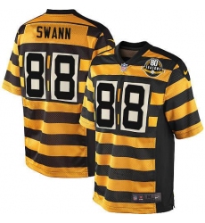 Men's Nike Pittsburgh Steelers #88 Lynn Swann Limited Yellow/Black Alternate 80TH Anniversary Throwback NFL Jersey