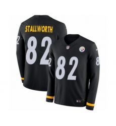 Men's Nike Pittsburgh Steelers #82 John Stallworth Limited Black Therma Long Sleeve NFL Jersey