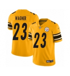 Women's Pittsburgh Steelers #23 Mike Wagner Limited Gold Inverted Legend Football Jersey