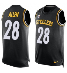 Men's Nike Pittsburgh Steelers #28 Sean Davis Limited Black Player Name & Number Tank Top NFL Jersey
