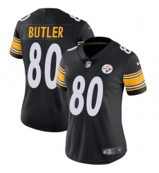 Women's Nike Pittsburgh Steelers #80 Jack Butler Black Team Color Vapor Untouchable Limited Player NFL Jersey