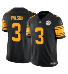 Men's Pittsburgh Steelers #3 Russell Wilson Black 2024 F.U.S.E.Color Rush Limited Football Stitched Jersey Men's Pittsburgh Steelers #3 Russell Wilson Black 2024 F.U.S.E.Color Rush Limited Football Stitched Jersey