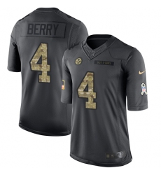 Men's Nike Pittsburgh Steelers #4 Jordan Berry Limited Black 2016 Salute to Service NFL Jersey