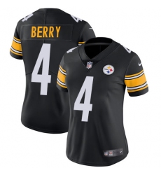Women's Nike Pittsburgh Steelers #4 Jordan Berry Black Team Color Vapor Untouchable Limited Player NFL Jersey