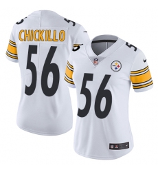 Women's Nike Pittsburgh Steelers #56 Anthony Chickillo White Vapor Untouchable Limited Player NFL Jersey