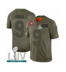 Youth San Francisco 49ers #9 Robbie Gould Limited Olive 2019 Salute to Service Super Bowl LIV Bound Football Jersey
