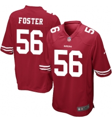 Men's Nike San Francisco 49ers #56 Reuben Foster Game Red Team Color NFL Jersey