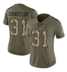 Women's Nike Seattle Seahawks #31 Kam Chancellor Limited Olive/Camo 2017 Salute to Service NFL Jersey
