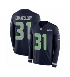 Youth Nike Seattle Seahawks #31 Kam Chancellor Limited Navy Blue Therma Long Sleeve NFL Jersey