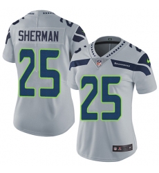 Women's Nike Seattle Seahawks #25 Richard Sherman Elite Grey Alternate NFL Jersey