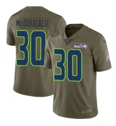 Youth Nike Seattle Seahawks #30 Bradley McDougald Limited Olive 2017 Salute to Service NFL Jersey