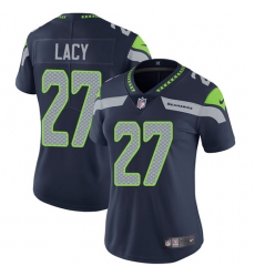 Women's Nike Seattle Seahawks #27 Eddie Lacy Steel Blue Team Color Vapor Untouchable Limited Player NFL Jersey