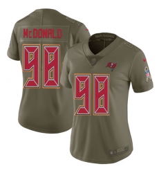 Women's Nike Tampa Bay Buccaneers #98 Clinton McDonald Limited Olive 2017 Salute to Service NFL Jersey