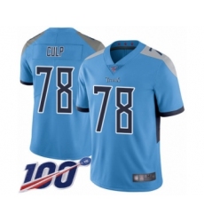 Men's Tennessee Titans #78 Curley Culp Light Blue Alternate Vapor Untouchable Limited Player 100th Season Football Jersey