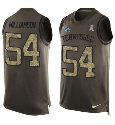 Men's Nike Tennessee Titans #54 Avery Williamson Limited Green Salute to Service Tank Top NFL Jersey
