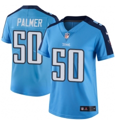 Women's Nike Tennessee Titans #50 Nate Palmer Light Blue Team Color Vapor Untouchable Limited Player NFL Jersey