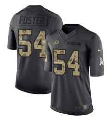 Youth Nike Washington Redskins #54 Mason Foster Limited Black 2016 Salute to Service NFL Jersey