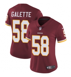 Women's Nike Washington Redskins #58 Junior Galette Burgundy Red Team Color Vapor Untouchable Limited Player NFL Jersey