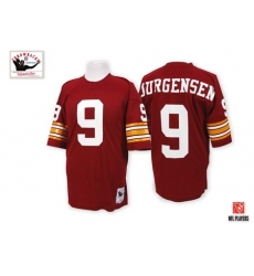 Mitchell and Ness Washington Redskins #9 Sonny Jurgensen Red Authentic Throwback NFL Jersey