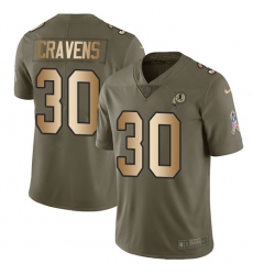 Men's Nike Washington Redskins #30 Su'a Cravens Limited Olive/Gold 2017 Salute to Service NFL Jersey