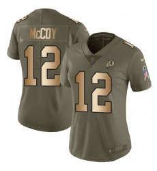 Women's Nike Washington Redskins #12 Colt McCoy Limited Olive/Gold 2017 Salute to Service NFL Jersey