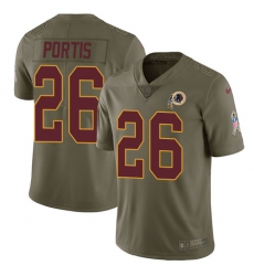 Youth Nike Washington Redskins #26 Clinton Portis Limited Olive 2017 Salute to Service NFL Jersey