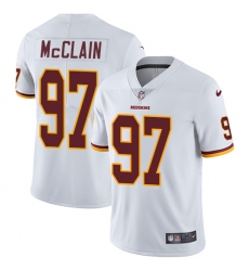 Men's Nike Washington Redskins #97 Terrell McClain White Vapor Untouchable Limited Player NFL Jersey