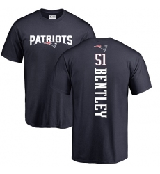 NFL Nike New England Patriots #51 Ja'Whaun Bentley Navy Blue Backer T-Shirt