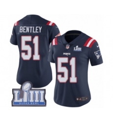 Women's Nike New England Patriots #51 Ja'Whaun Bentley Limited Navy Blue Rush Vapor Untouchable Super Bowl LIII Bound NFL Jersey