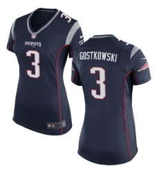 Women's Nike New England Patriots #3 Stephen Gostkowski Game Navy Blue Team Color NFL Jersey