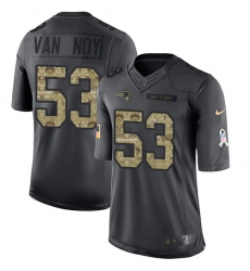 Men's Nike New England Patriots #53 Kyle Van Noy Limited Black 2016 Salute to Service NFL Jersey