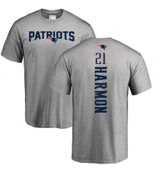 NFL Nike New England Patriots #21 Duron Harmon Ash Backer T-Shirt
