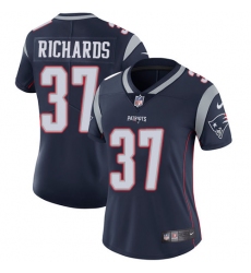 Women's Nike New England Patriots #37 Jordan Richards Navy Blue Team Color Vapor Untouchable Limited Player NFL Jersey