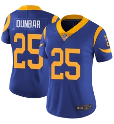 Women's Nike Los Angeles Rams #25 Lance Dunbar Elite Royal Blue Alternate NFL Jersey