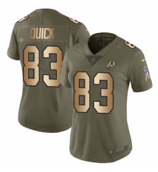 Women's Nike Washington Redskins #83 Brian Quick Limited Olive/Gold 2017 Salute to Service NFL Jersey