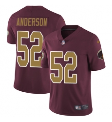 Youth Nike Washington Redskins #52 Ryan Anderson Elite Burgundy Red/Gold Number Alternate 80TH Anniversary NFL Jersey