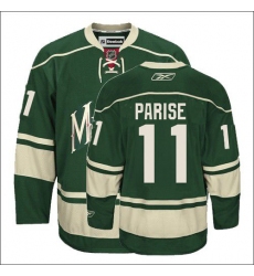 Youth Reebok Minnesota Wild #11 Zach Parise Premier Green Third NHL Jersey