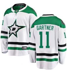 Youth Dallas Stars #11 Mike Gartner Authentic White Away Fanatics Branded Breakaway NHL Jersey