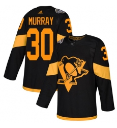 Women's Adidas Pittsburgh Penguins #30 Matt Murray Black Authentic 2019 Stadium Series Stitched NHL Jersey