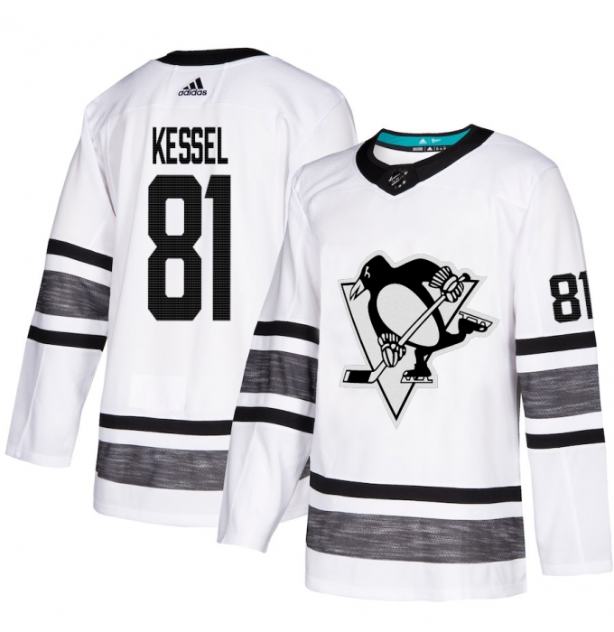 Men's Adidas Pittsburgh Penguins #81 Phil Kessel White 2019 All-Star Game Parley Authentic Stitched NHL Jersey