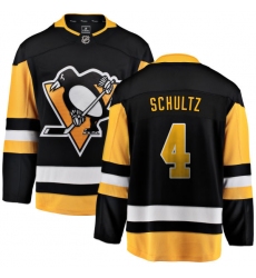 Youth Pittsburgh Penguins #4 Justin Schultz Fanatics Branded Black Home Breakaway NHL Jersey