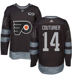 Men's Adidas Philadelphia Flyers #14 Sean Couturier Premier Black 1917-2017 100th Anniversary NHL Jersey