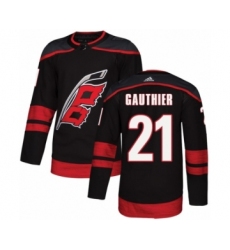 Men's Adidas Carolina Hurricanes #21 Julien Gauthier Premier Black Alternate NHL Jersey